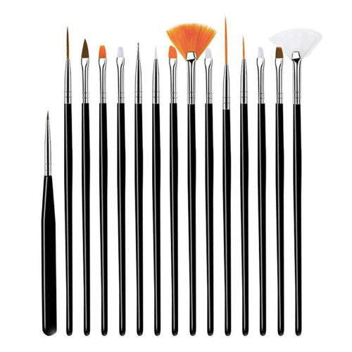 15 Piece Assorted Paint Brush Set - Scribble and Scratch