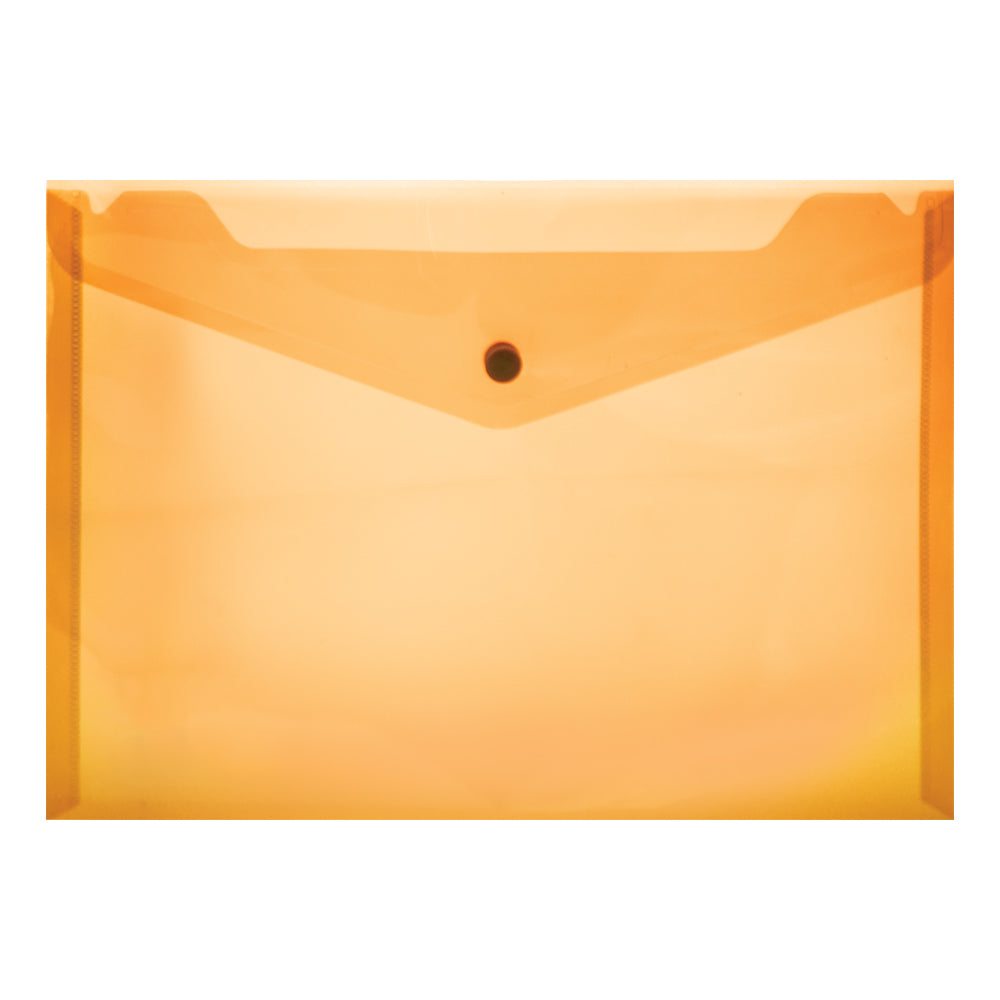 PVC A4 Plastic Envelope folder with Stud - assorted colours