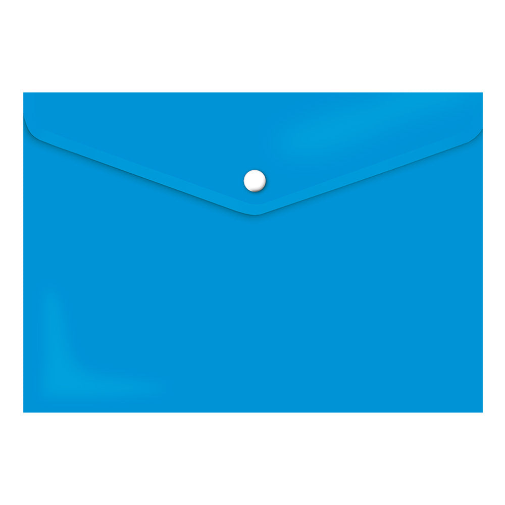 PVC A4 Plastic Envelope folder with Stud - assorted colours