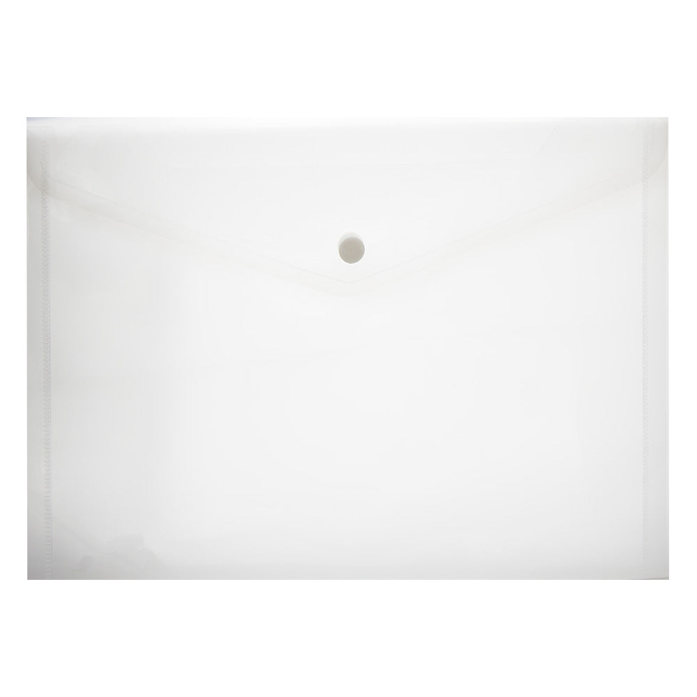 PVC A5 Plastic Envelope folder with Stud - assorted colours