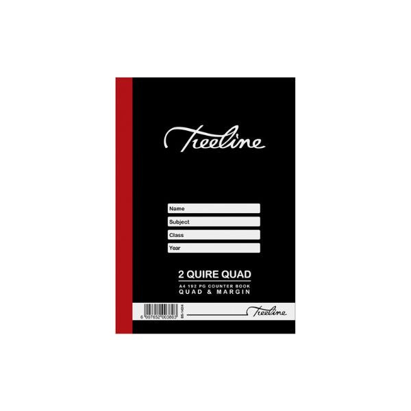 A4 Hard Cover Book, 2 Quire, 192 Pages, Quad & Margin