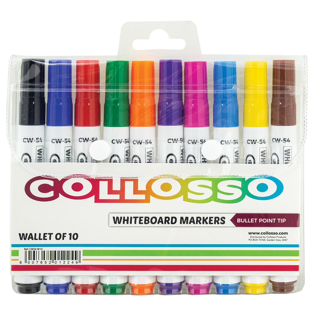 Collosso Whiteboard Markers, Bullet Point- Set of 10