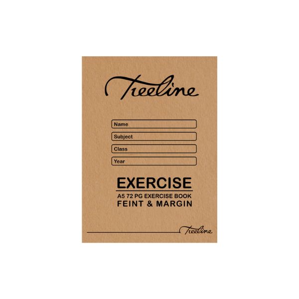 A5 72 page exercise book, Feint and Margin