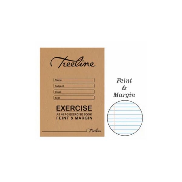 A5 Softcover Exercise Book, 48 page, Feint & Margin