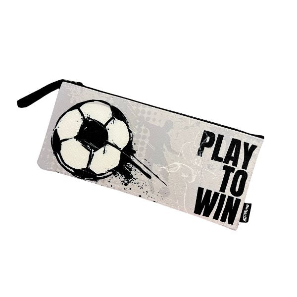 Butterfly Double Zip Pencil Case, 33cm, Soccer design
