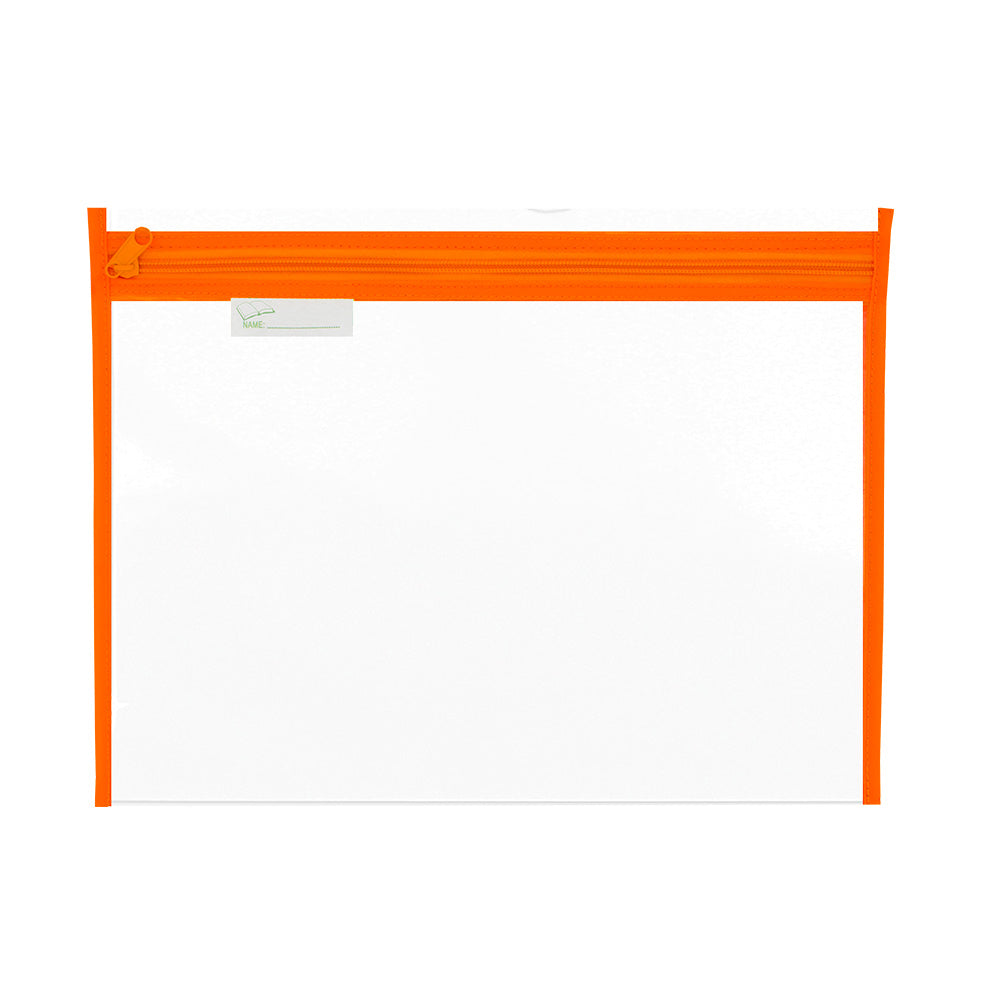 Personalised Clear A4 Book Bag with Zip