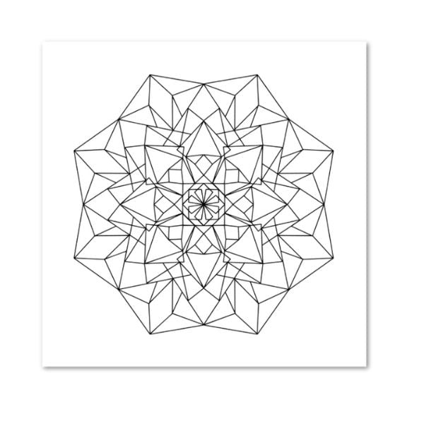 Geometric Mandalas Adult Colouring In Book, 48 Page