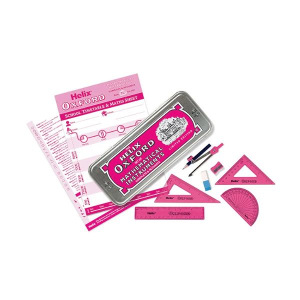 Helix Oxford 11 Piece Math's Set- Pink