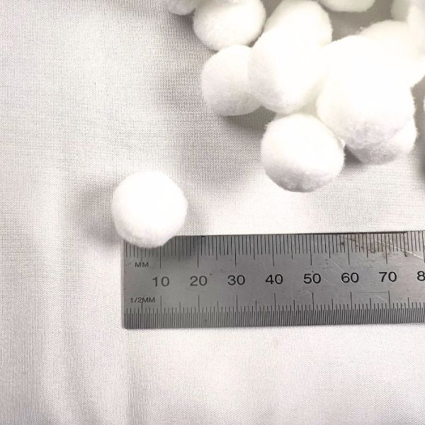 Large White Coloured Felt Pom Poms