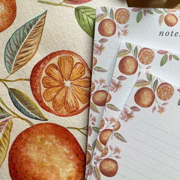 Orange Grove Notepad, Pink- 148 x 210mm
