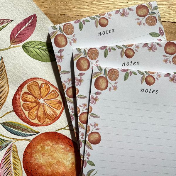 Orange Grove Notepad, Pink- 148 x 210mm