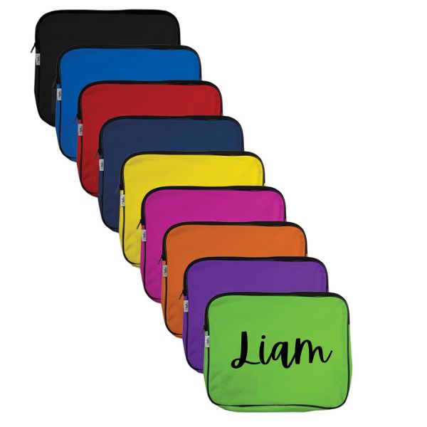 Personalised A4 Canvas Book Bag- Assorted colours