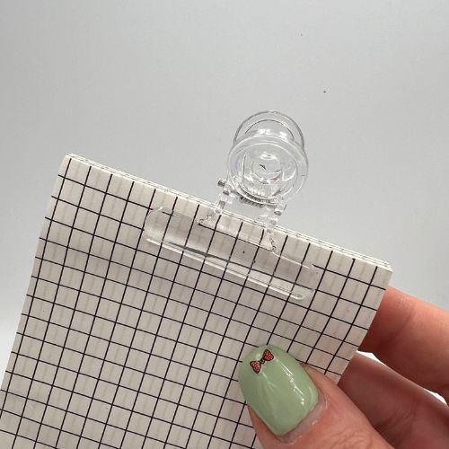 Clear Plastic Binder Clip- set of 6