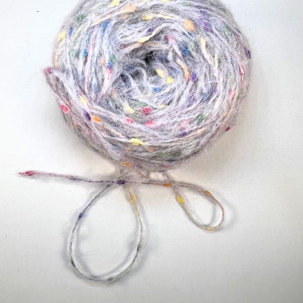 Mohair polka dot wool, Purple, 50g