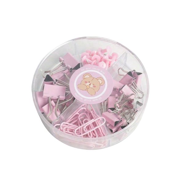 Pink Stationery Organiser Set