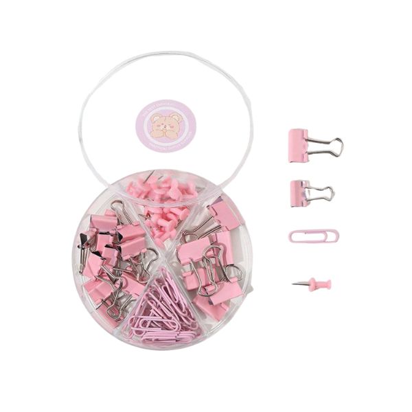 Pink Stationery Organiser Set