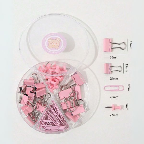 Pink Stationery Organiser Set