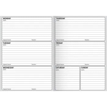 A5 Homework Diary, 3 days per page