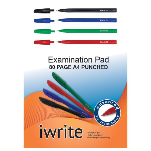 A4 80 Sheet Exam Pads Punched - Scribble and Scratch