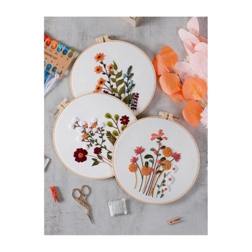 Flower Embroidery Kit - Scribble and Scratch