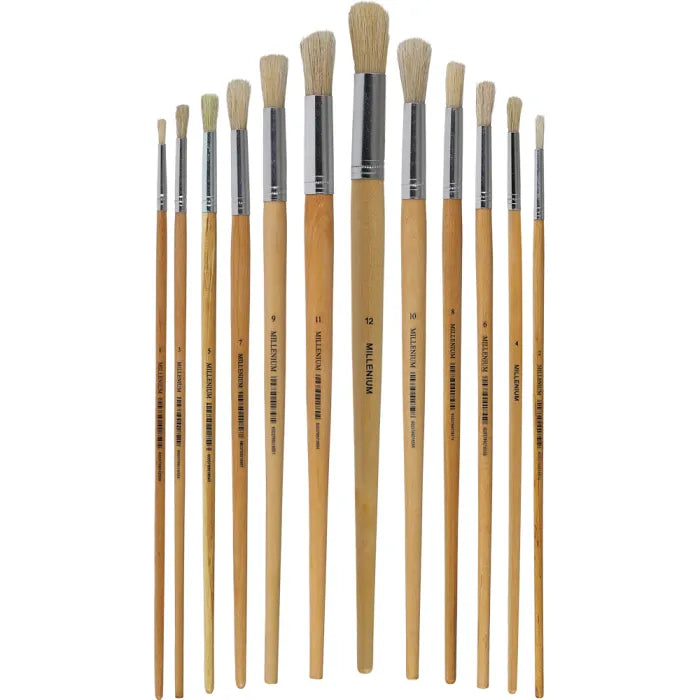 Paint Brush, Hog Hair Round, Various Size