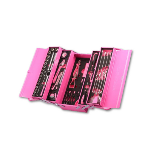 Pink Tool Box- 124 Piece with aluminium case