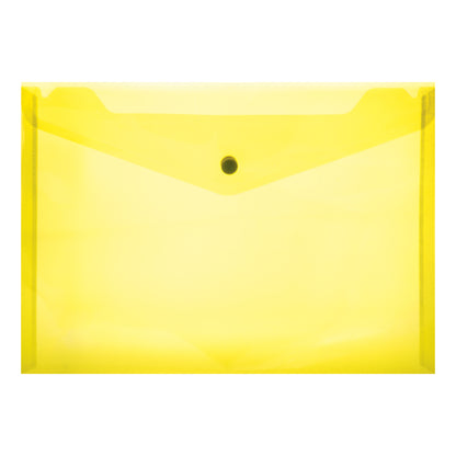 PVC A4 Plastic Envelope folder with Stud - assorted colours