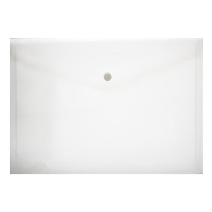 PVC A4 Plastic Envelope folder with Stud - assorted colours