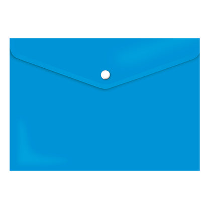 PVC A4 Plastic Envelope folder with Stud - assorted colours