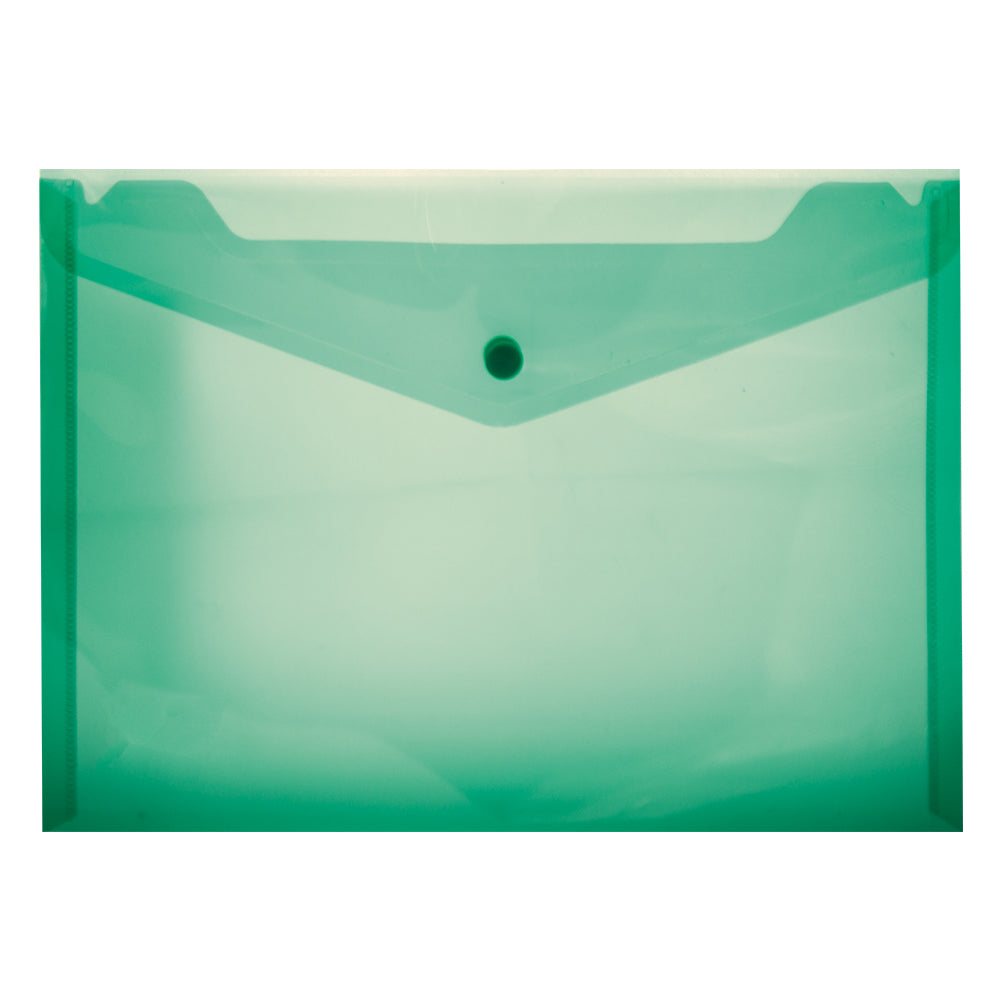 PVC A5 Plastic Envelope folder with Stud - assorted colours