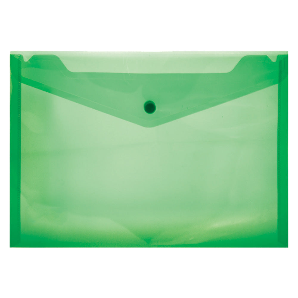 PVC A3 Plastic Envelope Folder with Stud- Assorted colours