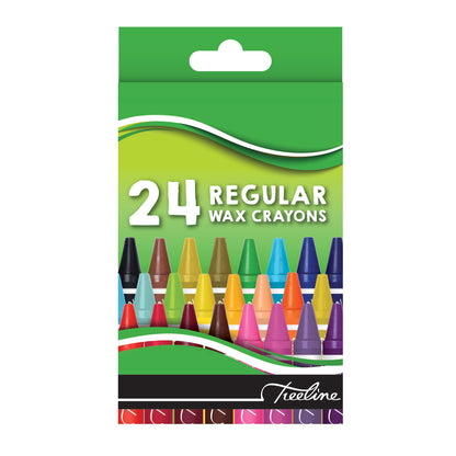 Treeline Regular Wax Crayons - 24 piece set