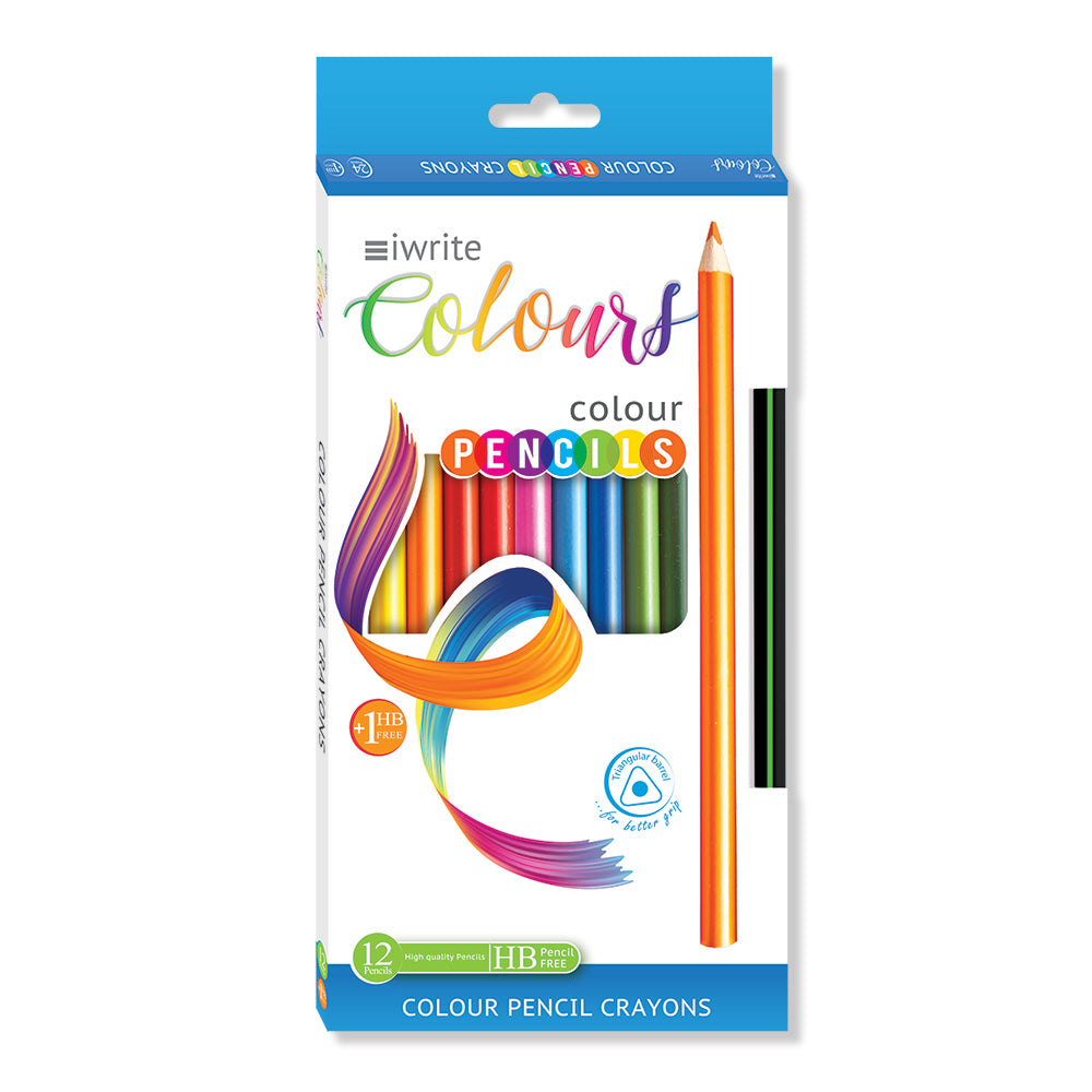 Iwrite Pencil Crayons with 1 HB Graphite Pencil Free
