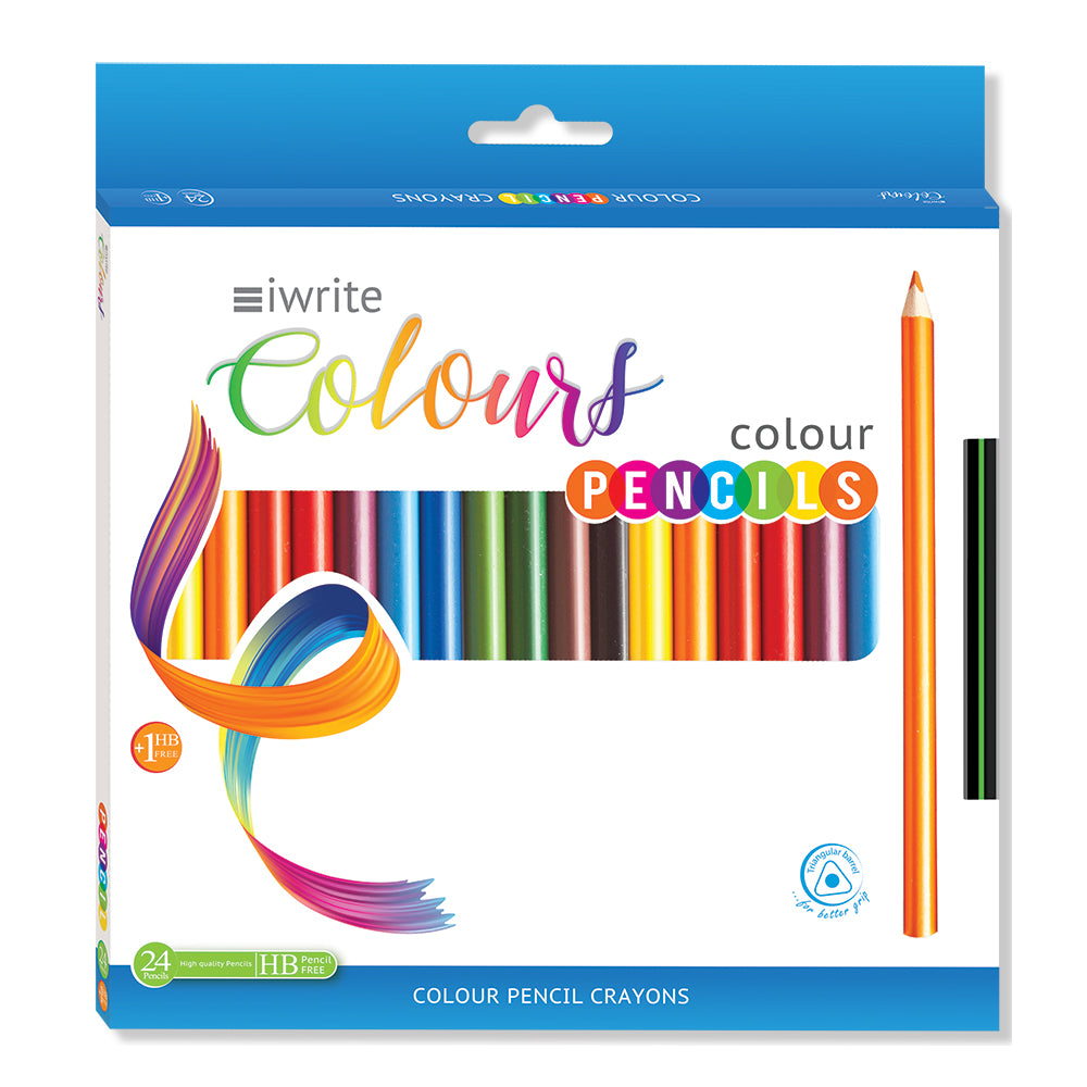 Iwrite Pencil Crayons with 1 HB Graphite Pencil Free