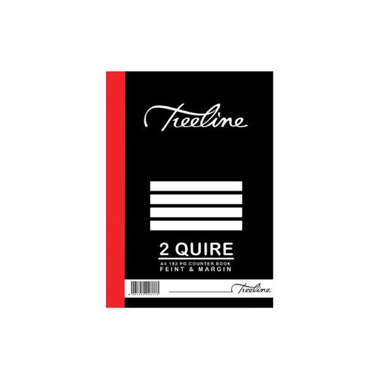 A4 Hard Cover Book, 2 quire, 192 pages, Feint & Margin