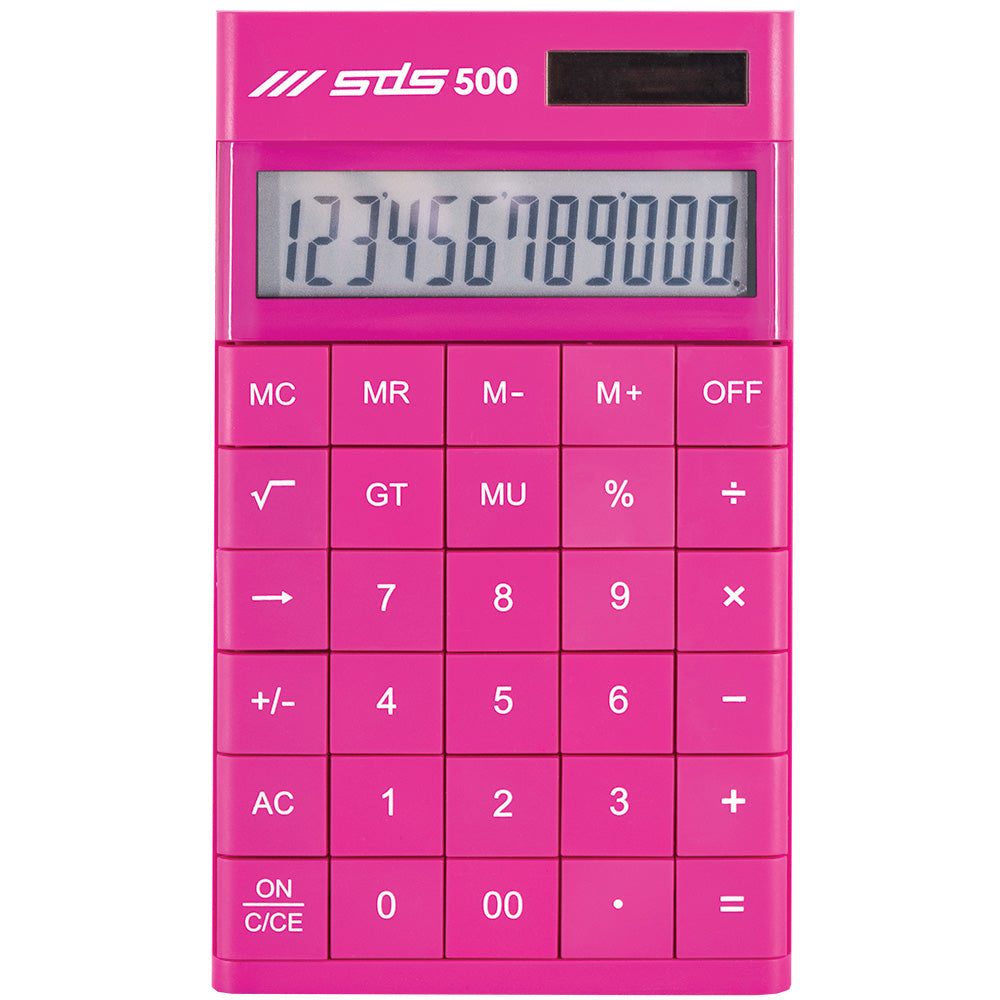 SDS Basic Calculator - 12 Digits - pink