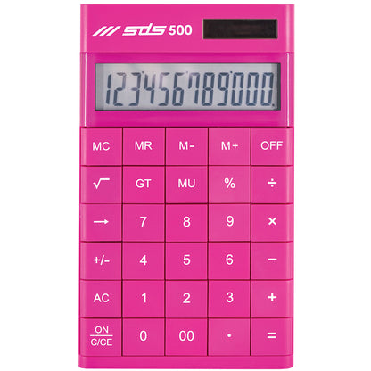 SDS Basic Calculator - 12 Digits - pink