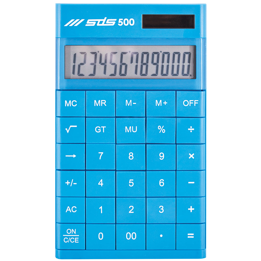SDS Basic Calculator - 12 Digits - Blue