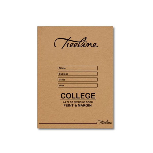 A4 72 Pages College Exercise Book, Feint & Margin