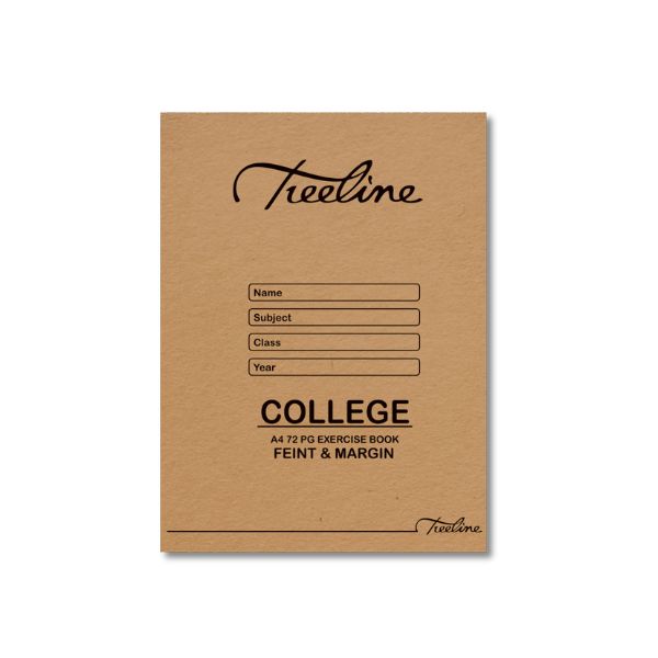 A4 72 Page Exercise Book | Feint & Margin – Scribble and Scratch