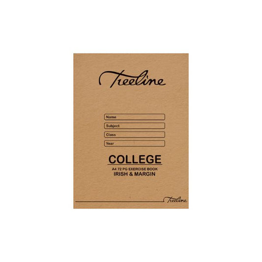 A4 72 Page Exercise Book, Irish & Margin