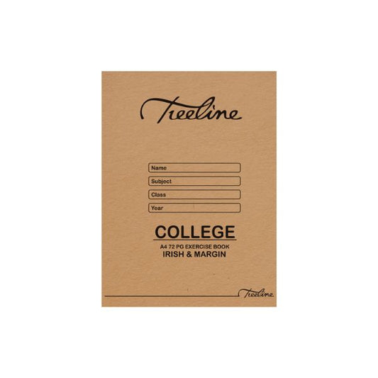 A5 72 page exercise book, Irish & Margin