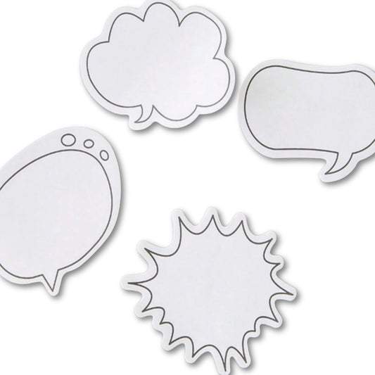Speech Bubble Sticky Notes- Set of 4