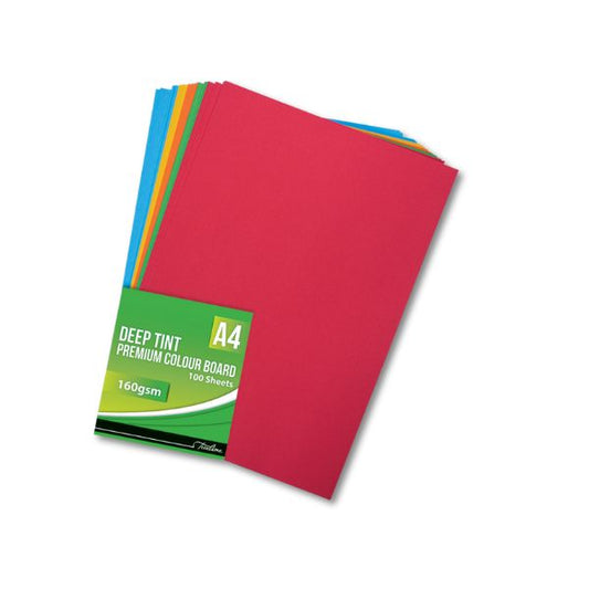 Assorted Bright Coloured Project Board, 100 sheets, 160gsm,