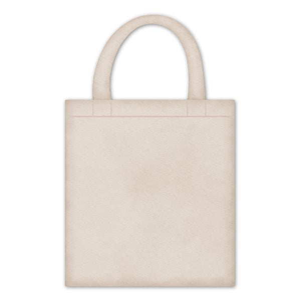 Beige tote bag on a white background