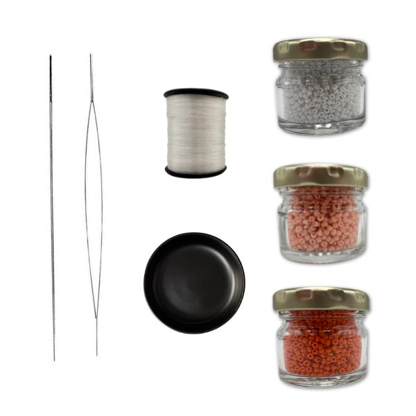 Beaded Embroidery DIY Kit- Orange Slice