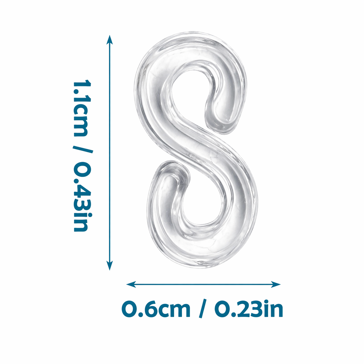 Clear Loom S Clips, Bracelet Connectors for Loom Bands - Set of 100