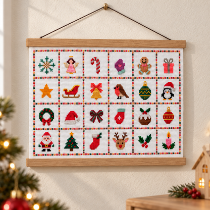 Christmas Cross Stitch Advent Calendar Kit
