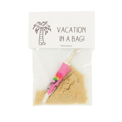 Set of 4 Christmas Table Gift - Vacation in a bag Joke