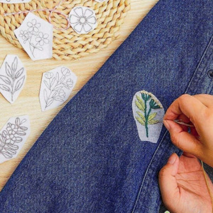 Flower Peel and Stick Sheets for Embroidery- set of 5 Sheets